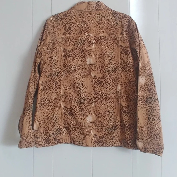 The Quacker Factory Leopard print jacket Large - Picture 7 of 8